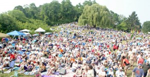 An audience shot from the Rainbow Stage at the HRR.