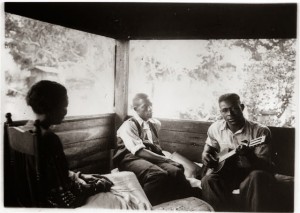 Zora Hurston; Rochelle Harris; Gabriel Brown, Eatonville, Fla. June 1935  Photo by Alan Lomax (Library of Congress)
