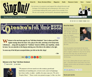 Ron Olesko's Folk Music Notebook
