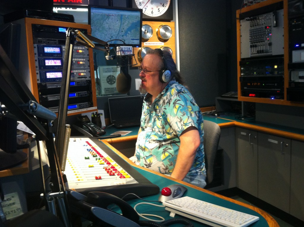 Ron Olesko on the air at WFDU-FM on June 15, 2004