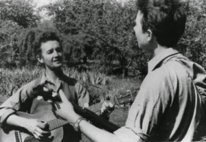 Woody Guthrie and Pete Seeger (image from the Grammy Museum, courtesy of the Highlander Education Center)