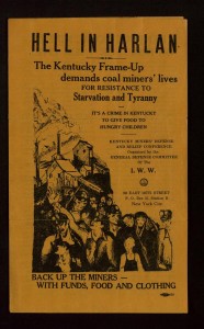 Cover of I.W.W. pamphlet in support of striking Kentucky miners, ca. 1932 (University of Kentucky Libraries)