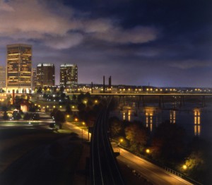 Stephen Fox: "City on the James" ("Richmond Crossing" triptych) (2002) (photo: stephenfoxart.com)