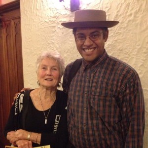 Peggy Seeger and Dom Flemons (photo from Dom Flemons)
