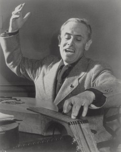 John Jacob Niles posed with dulcimer; George Kossuth, 1938 (photo from The John Jacob Niles Photographic Collection at the University of Kentucky)