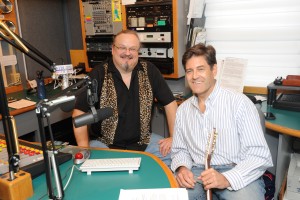 Ron Olesko and Arlon Bennett in the studio of WFDU-FM during a 2012 appearance.
