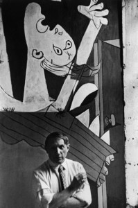 Picasso in front of "Guernica" (David Seymour, 1937) (Source: Artspace.com)