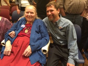 Jean Ritchie with Dan Schatz- Berea, Kentucky - May 23, 2014