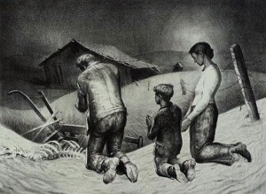 James E. Allen: "Prayer for Rain" (lithograph, 1938) (source: Smithsonian Institute of American Art)