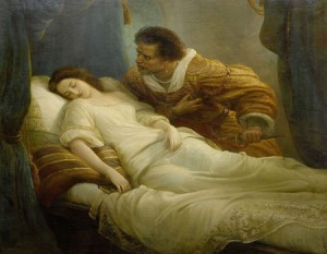 Othello with Desdemona in Bed Asleep - 1859 - Christian Köhler