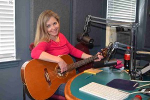 Carla Ulbrich in the studios of WFDU-FM