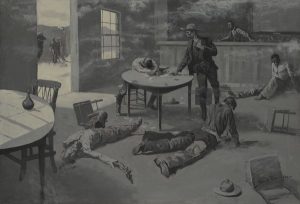 'The Misdeal' c. 1897, by Frederic Remington (1861-1909)