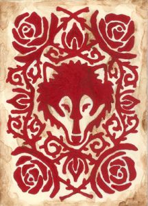 Dire Wolf card back - Kristina Layton - used by permission of the artist