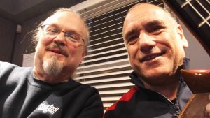 Ron Olesko and David Broza in the WFDU-FM studio