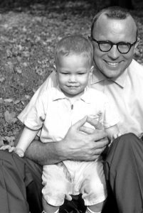 The author, age 2, with his father (author's photo)