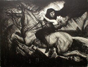 Albert Edward Sterner: "Der Erlkönig" (c. 1910, lithograph) (Wikipedia)