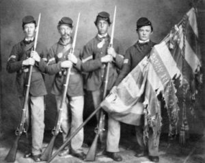 Color guard of the 23rd Ohio Volunteer Infantry 1861
